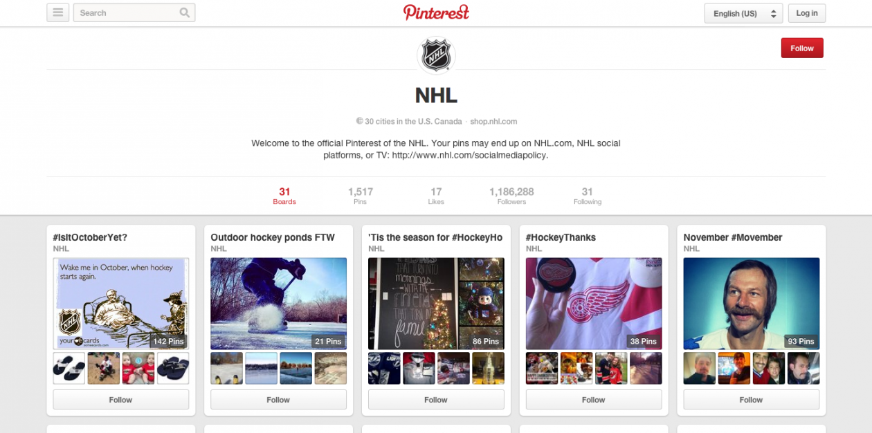 Pinterest NHL