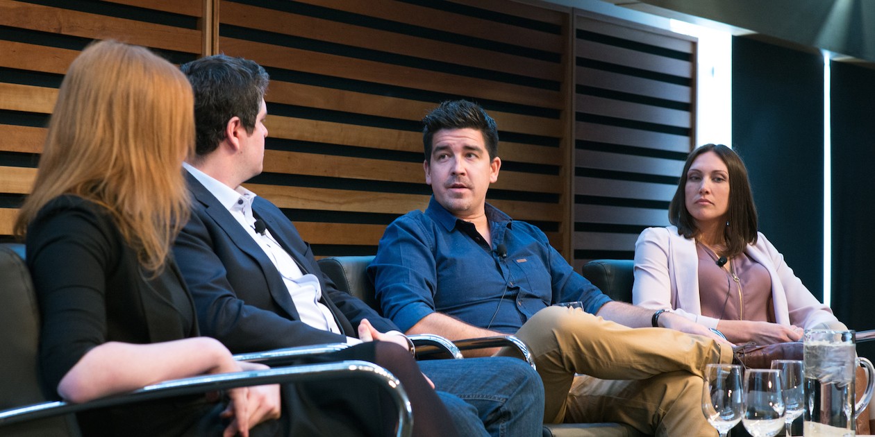 From left: Lindsay Fordham, Rocket Fuel; Andrew Casale, CPAX; Grant Le Riche, TubeMogul; Karla Stuewe, Kijiji