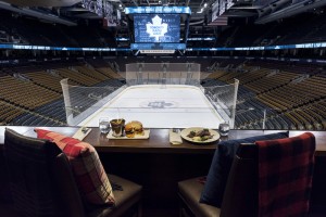 Dinner overlooking arena