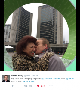 Norm Kelly kiss