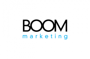 Boom Marketing's new logo was designed in-house