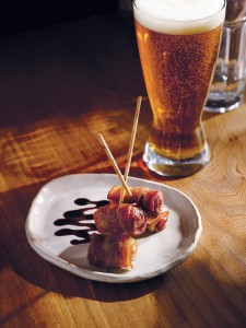 Bacon Wrapped Dates with Balsamic Glaze