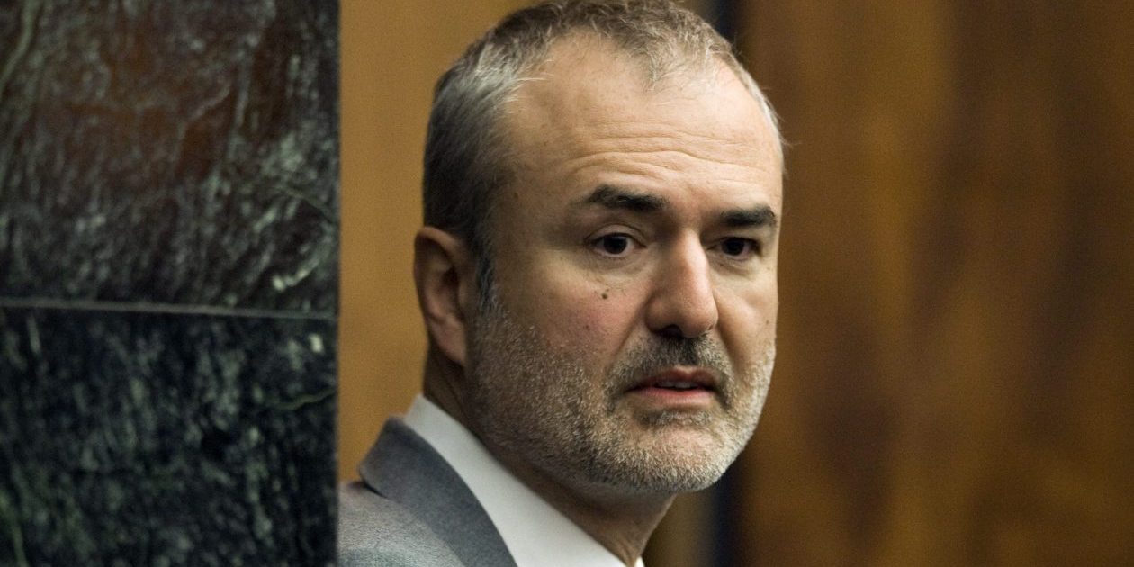 FILE - In this Wednesday, March 16, 2016, file photo, Gawker Media founder Nick Denton arrives in a courtroom in St. Petersburg, Fla. Spanish-language broadcaster Univision has bought Gawker Media in an auction for $135 million. That's according to a person familiar with the matter who asked not to be identified because the deal had not been formally announced. (AP Photo/Steve Nesius, Pool, File)