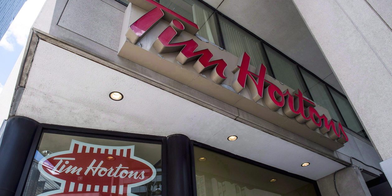 A Tim Hortons coffee shop in downtown Toronto, on Wednesday, June 29, 2016. Restaurant Brands International, the multinational owner and operator of Tim Hortons and Burger King, said Thursday it has partnered with a group of investors to establish a master franchise joint venture company to sell the fast-food chain's coffee and doughnuts in the Philippines. THE CANADIAN PRESS/Eduardo Lima